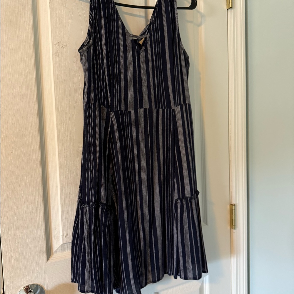 Maurices Navy and White Striped Mini Dress